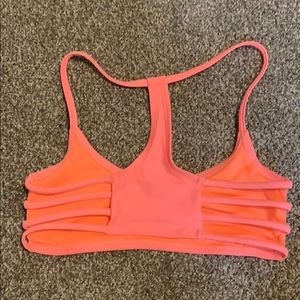 Super cute neon coral sports bra